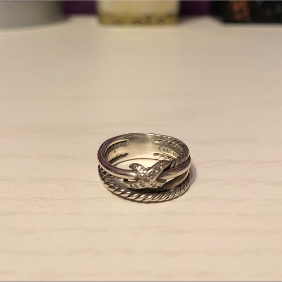 David Yurman X collection ring with diamonds - Picture 3 of 6